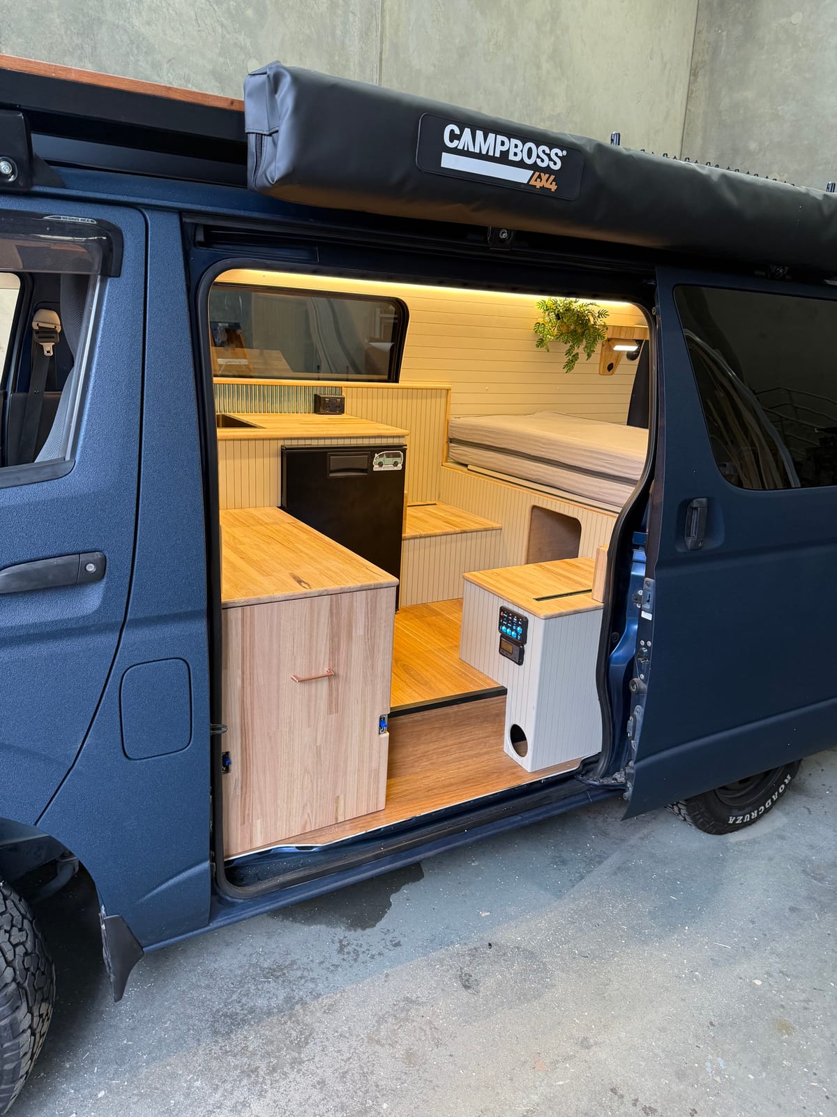 Slate Blue Hiace &mdash; Cabinetry and control panel