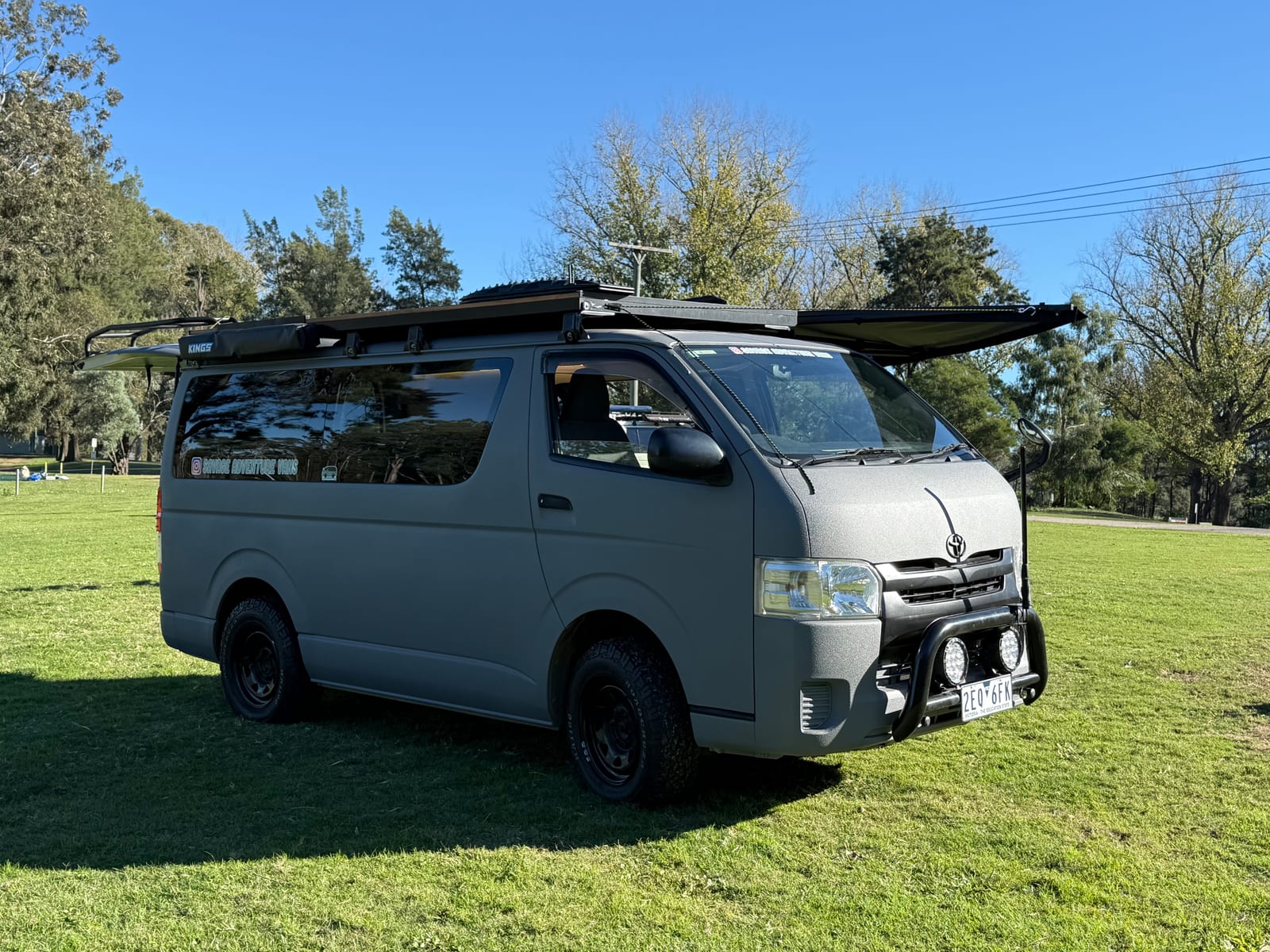 Teal Galley Hiace &mdash; Side on in the paddock