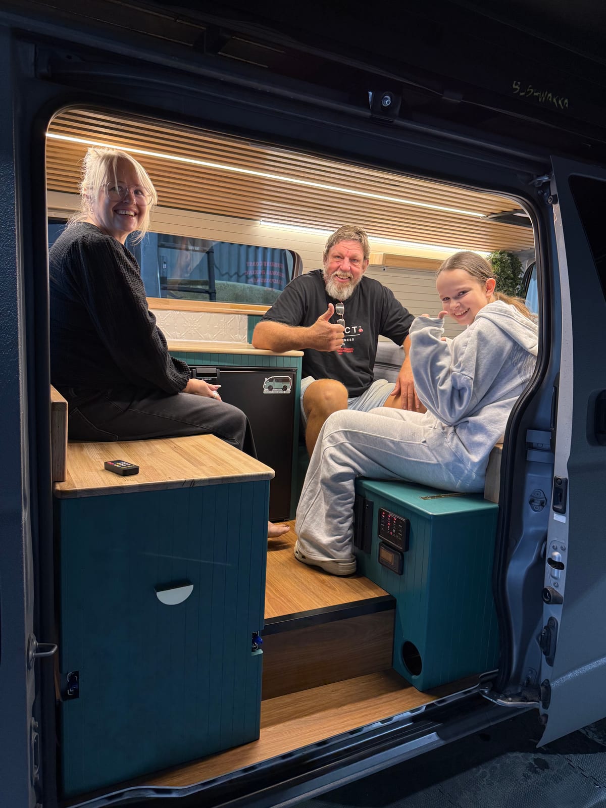 Teal Galley Hiace — Handover day