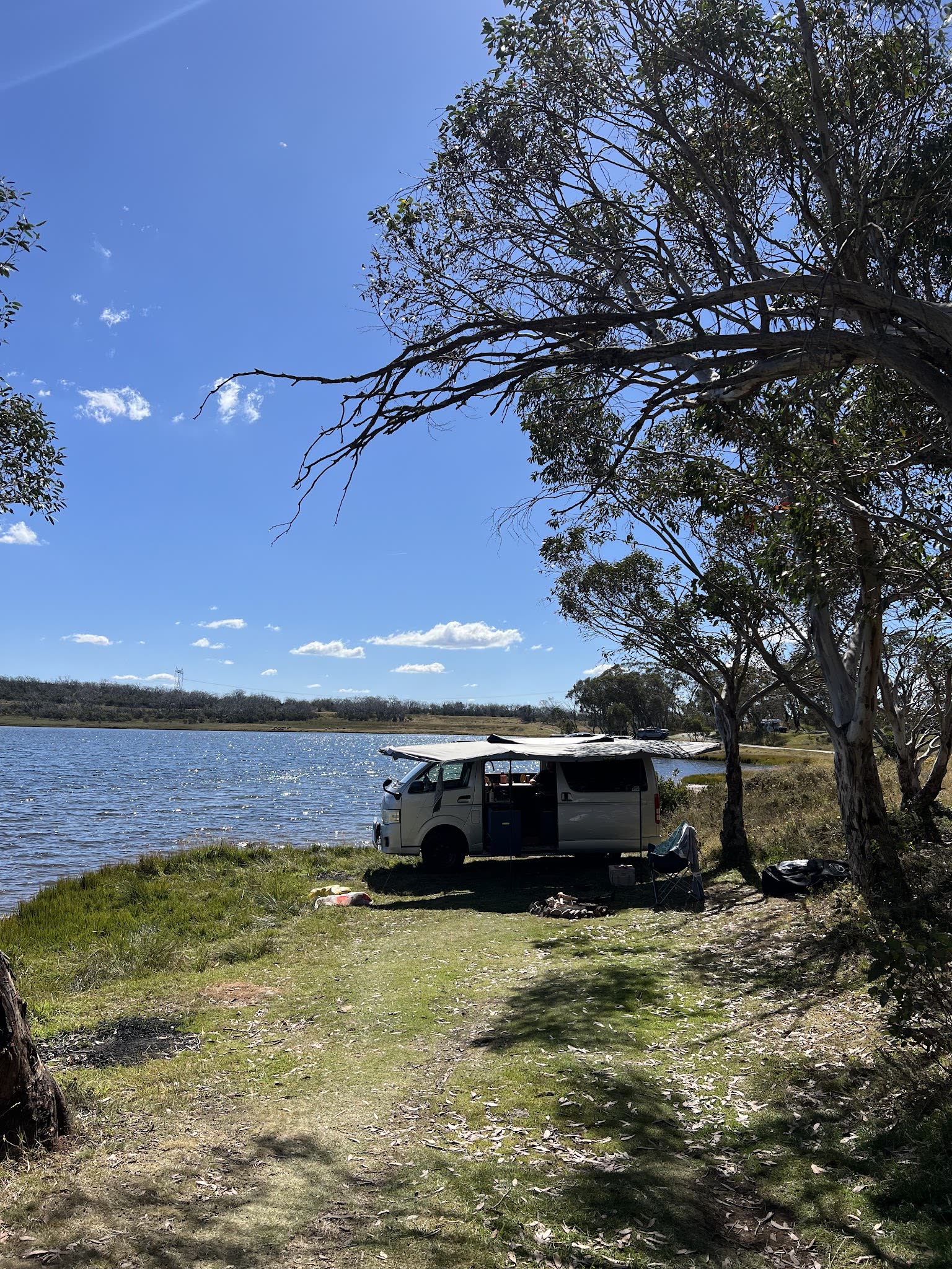 Parked up by the water